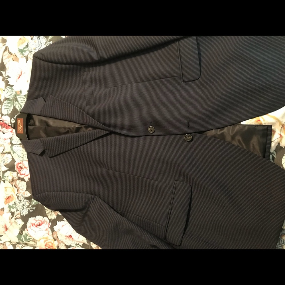 Chaps 46R Navy Pinstripe Sports Coat 46R